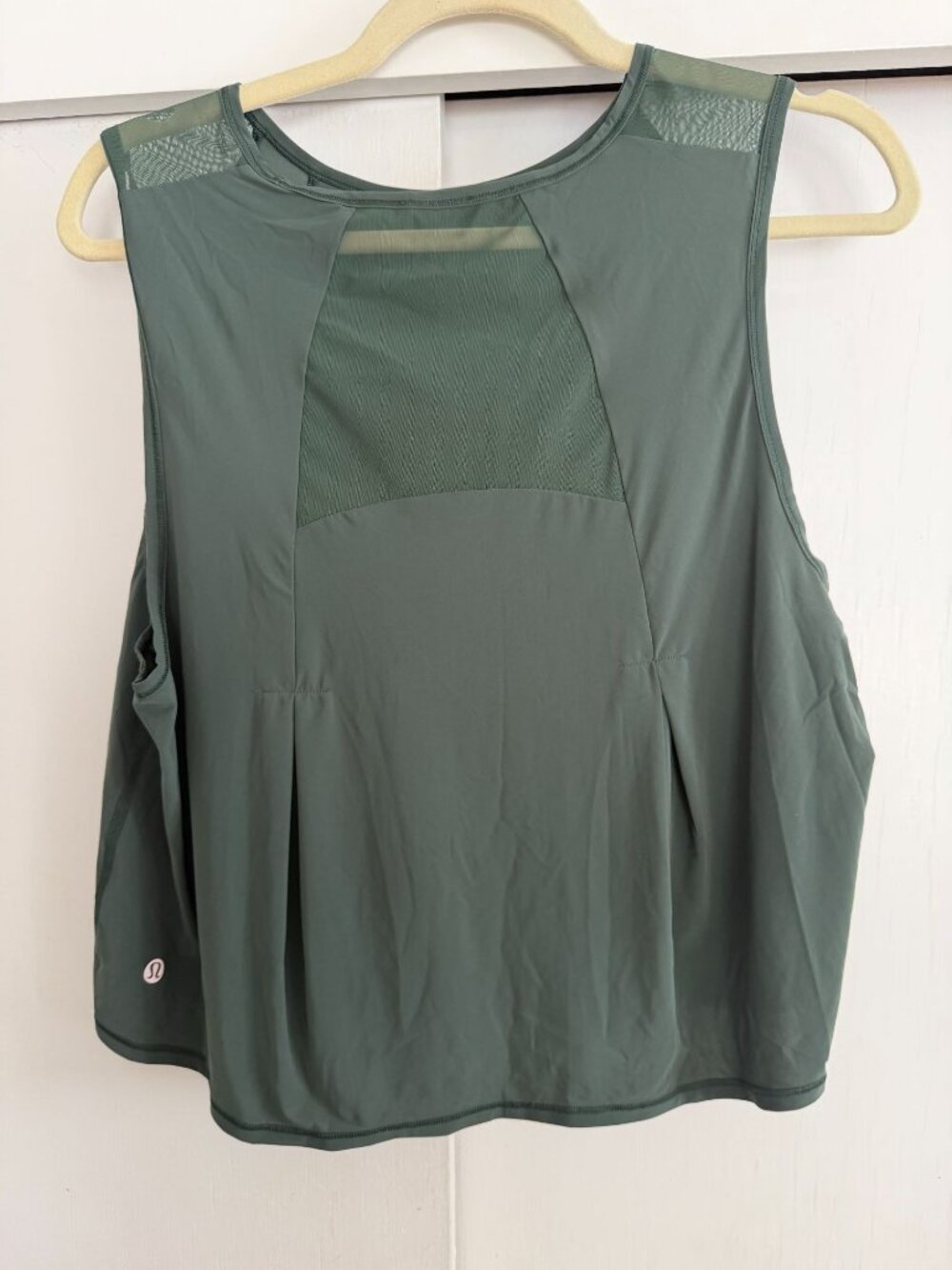 LULULEMON SCULPT CROPPED TANK TOP LEGACY GREEN SZ 14